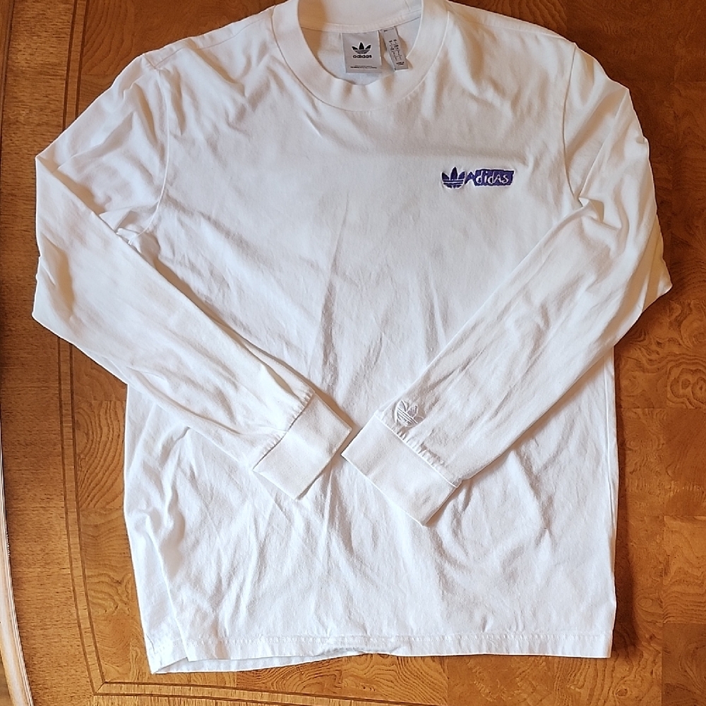 Adidas White Long Sleeve Shirt
